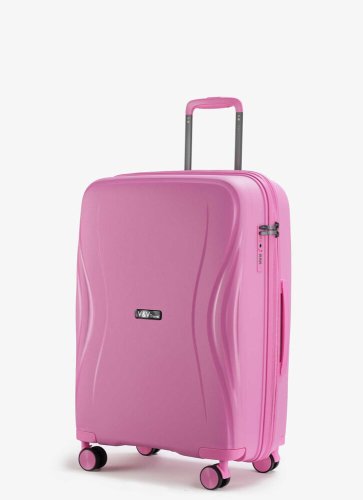 Середня валіза V&V Travel Flash light 2.0 з розширенням на 83/95 л вагою 3,2 кг Рожевий Середня валіза V&V Travel Flash light 2.0 з розширенням на 83/95 л вагою 3,2 кг Рожевий