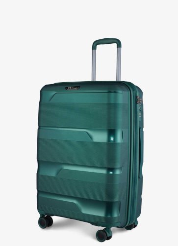 Середня валіза V&V Travel Metallo – 75 / 85 л, 3,1 кг Зелена Середня валіза V&V Travel Metallo – 75 / 85 л, 3,1 кг Зелена