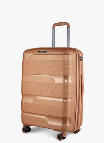 Середня валіза V&V Travel Metallo – 75 / 85 л, 3,1 кг Золота Середня валіза V&V Travel Metallo – 75 / 85 л, 3,1 кг Золота