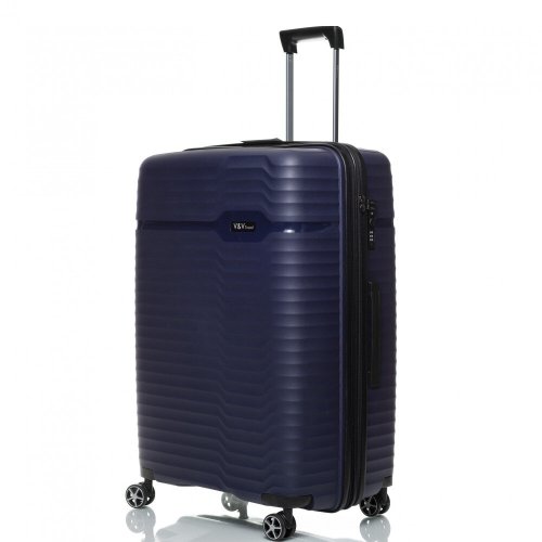 Средний чемодан V&amp;V Travel Summer Breeze на 85/97 л весом 3,2 кг из полипропилена Синий
