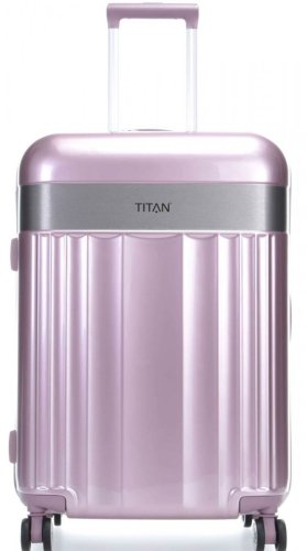 Середня пластикова валіза 69 л Titan Spotlight Flash, рожевий