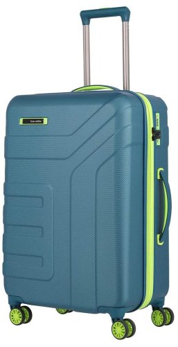 Середня пластикова валіза Travelite Vector на 79/91 л Бірюзовий