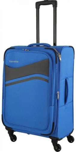 Середня текстильна валіза 66/76 л Travelite Wave, синій