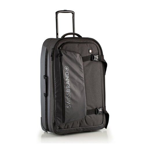 Сумка на колесах Swissbrand Durham 29 л весом 2,7 кг (ручная кладь) Черная)