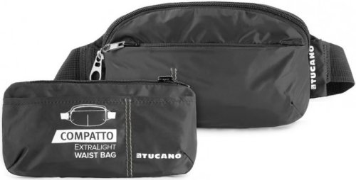 Сумка на пояс раскладная Tucano COMPATTO XL WAISTBAG PACKABLE (черная)