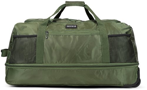 Сумка на трех колесах TravelZ Wheelbag Doubleloader с расширением на 80/95 л Зеленая Сумка на трех колесах TravelZ Wheelbag Doubleloader с расширением на 80/95 л Зеленая