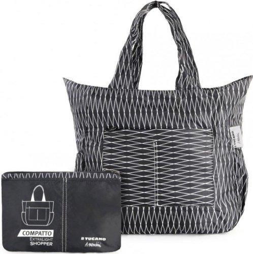 Сумка раскладная Tucano COMPATTO SHOPPER MENDINI (черная) Сумка раскладная Tucano COMPATTO SHOPPER MENDINI (черная)