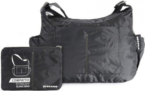Сумка раскладная Tucano COMPATTO XL SLING BAG PACKABLE (черная)