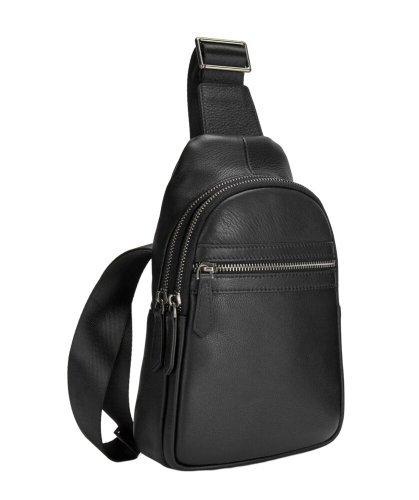 Сумка-слінг із натуральної шкіри Tiding Bag Чорна