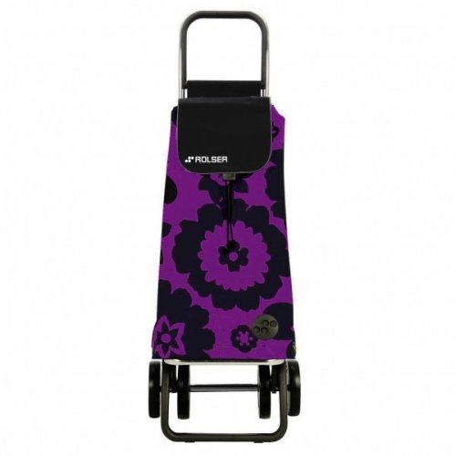 Сумка-тележка Rolser Pack Flor Logic Dos+2_43 Lila Negro Сумка-тележка Rolser Pack Flor Logic Dos+2_43 Lila Negro