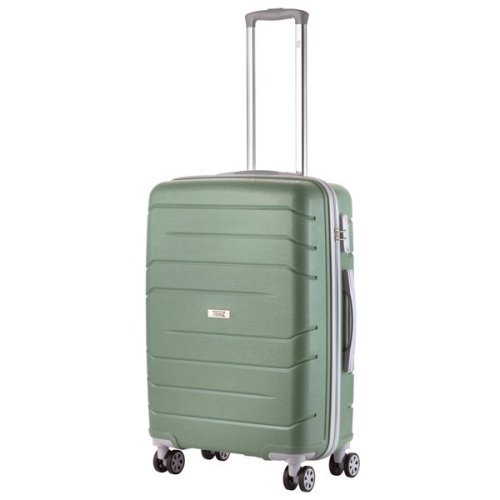 TravelZ Big Bars (M) Olive Green 63 л валіза з поліпропілену на 4 колесах зелена TravelZ Big Bars (M) Olive Green 63 л валіза з поліпропілену на 4 колесах зелена