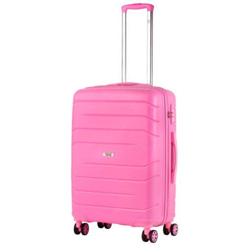 TravelZ Big Bars (M) Pink 63 л валіза з поліпропілену на 4 колесах рожева