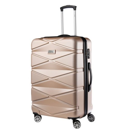 TravelZ Diamond (M) Champagne 85 л валіза із пластику на 4 колесах шампань