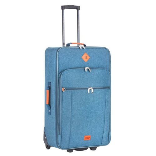 TravelZ Hipster (M) Jeans Blue 70 л чемодан из полиэстера на 2 колесах синий