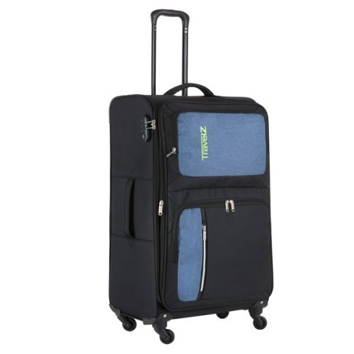 TravelZ Tripple Pocket (L) Black 85/97 л чемодан из полиэстера на 4 колесах черный