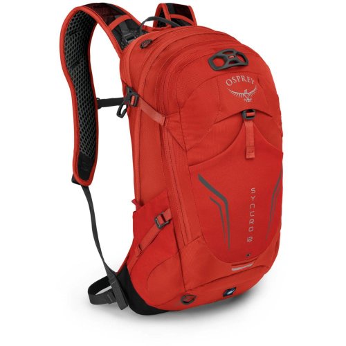Велосипедный мужской рюкзак Osprey Syncro на 12 л Красный