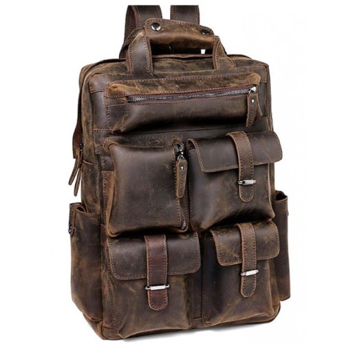 Винтажный мужской рюкзак Tiding Bag Коричневый