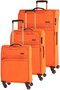 Комплект 4-х колесных чемоданов из ткани March Focus (S/M/XL) Orange