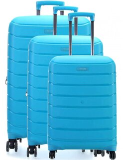 Комплект чемоданов на 4-х колесах Titan Limit, синий