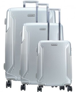 Комплект валіз на 4-х колесах Titan Cody, сріблястий