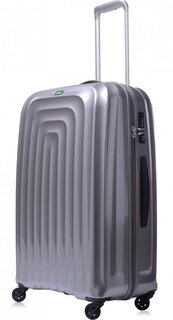 Средний чемодан из поликарбоната 52 л Lojel Wave, серебристый