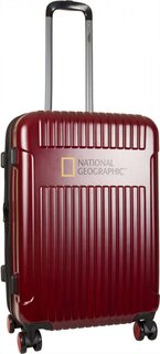 Средний чемодан на 4-х колесах 60/70 л National Geographic Transit, красный