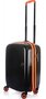 Малый чемодан из поликарбоната 35 л Lojel Nimbus, черный с оранжевым