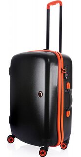 Средний чемодан из поликарбоната 62 л Lojel Nimbus, черный с оранжевым