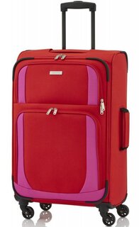Середня валіза на 4-х колесах 60 л Travelite Paklite Rocco, червоний
