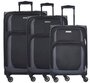 Комплект чемоданов на 4-х колесах Travelite Paklite Rocco, черный