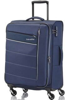 Средний чемодан на 4-х колесах 67/77 л Travelite Kite, синий