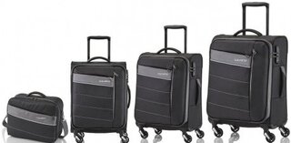 Комплект 4-х колесных чемоданов и сумки для ноутбука Travelite Kite, черный