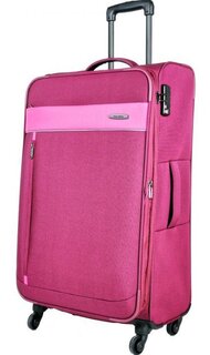 Большой чемодан на 4-х колесах 91/104 л Travelite Delta, розовый