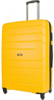 Большой чемодан из полипропилена 90 л CAT Crosscheck, желтый