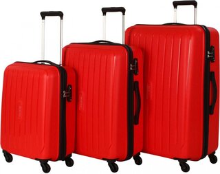 Комплект чемоданов из полипропилена Travelite Uptown, красный