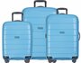 Комплект валіз із поліпропілену Puccini Madagascar, блакитний