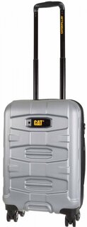 Малый противоударный чемодан 36 л CAT TANK серебристый