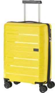 Малый 4-х колесный чемодан из полипропилена 39 л Travelite Kosmos, желтый