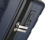 Большой 4-х колесный чемодан из полипропилена 72/80 л Travelite Kosmos, темно-синий