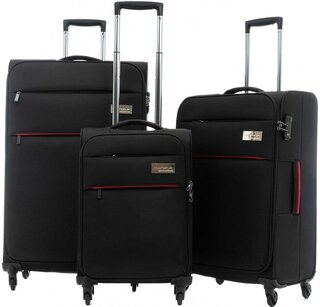 Комплект чемоданов на 4-х колесах March Polo, черный