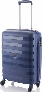 Малый 4-х колесный чемодан из полипропилена 37 л Travelite Nova, темно-синий