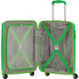 Средний 4-х колесный чемодан из полипропилена 67 л Travelite Nova, зеленый