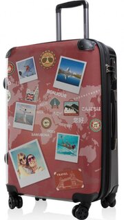 Средний чемодан из поликарбоната 65 л Hauptstadtkoffer BLNBAG World Polaroid Rot