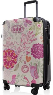 Средний чемодан из поликарбоната 65 л Hauptstadtkoffer BLNBAG Bird Love Pink
