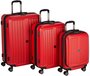 Комплект пластикових валіз HAUPTSTADTKOFFER Xberg Germany матовий, червоний