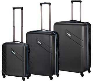 Комплект пластикових валіз Travelite Tourer, чорний
