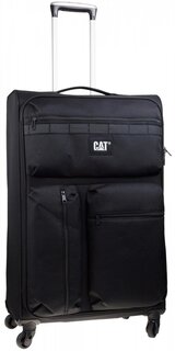 Велика текстильна валіза 95 л CAT Cube Combat Visiflash, чорна