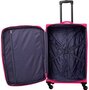 Велика текстильна валіза 97/110 л Travelite Wave, рожевий