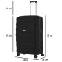 Большой чемодан CarryOn Porter на 85 л из полипропилена Черный