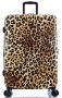 Большой чемодан Heys Brown Leopard на 107/133 л весом 5 кг из поликарбоната Коричневый